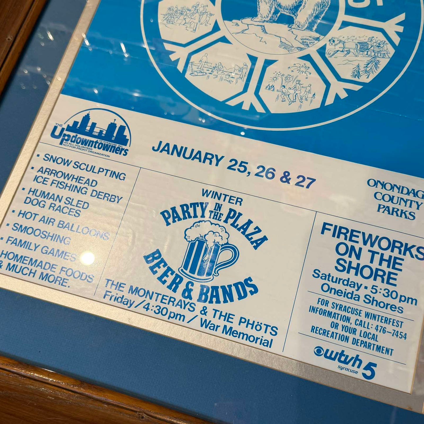 Μεγάλη Κορνιζαρισμένη Vintage Αφίσα “Syracuse Winterfest ’85”