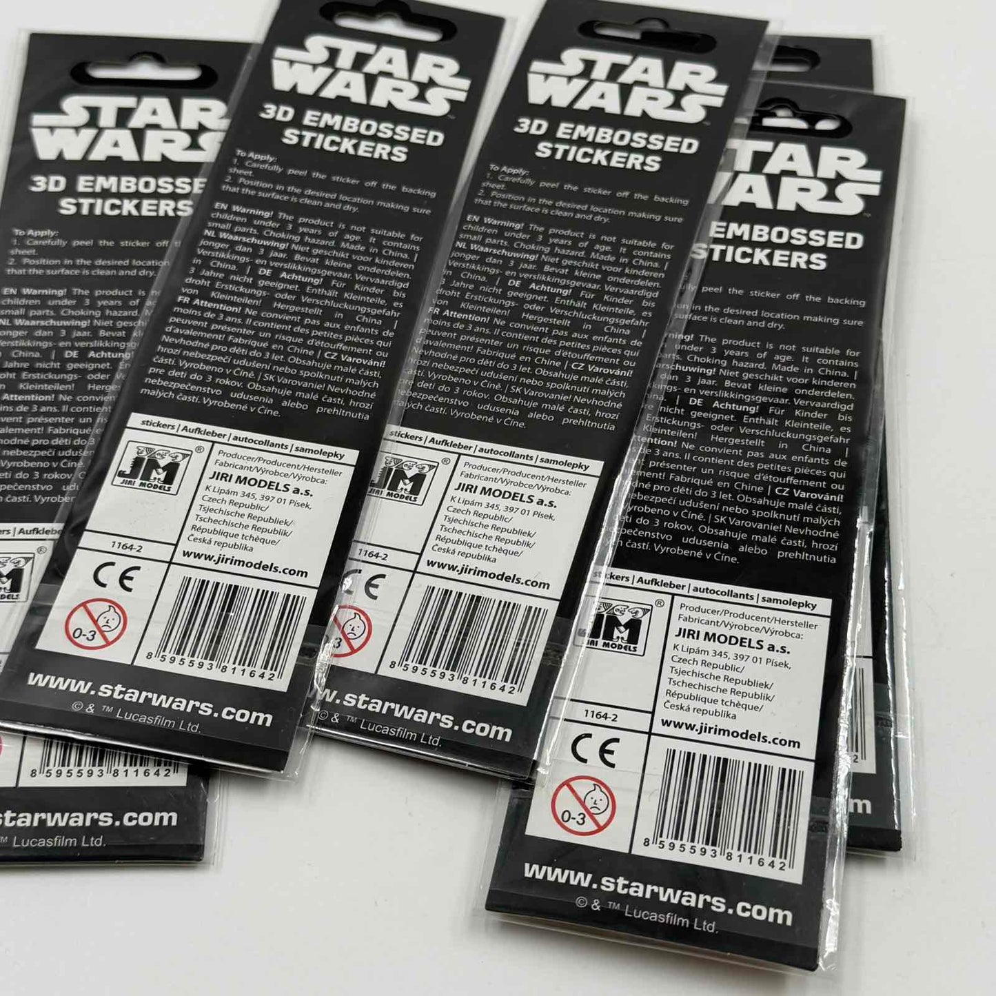 Star Wars 3D Embossed Stickers – Σετ 5 Καρτών Αυτοκόλλητα