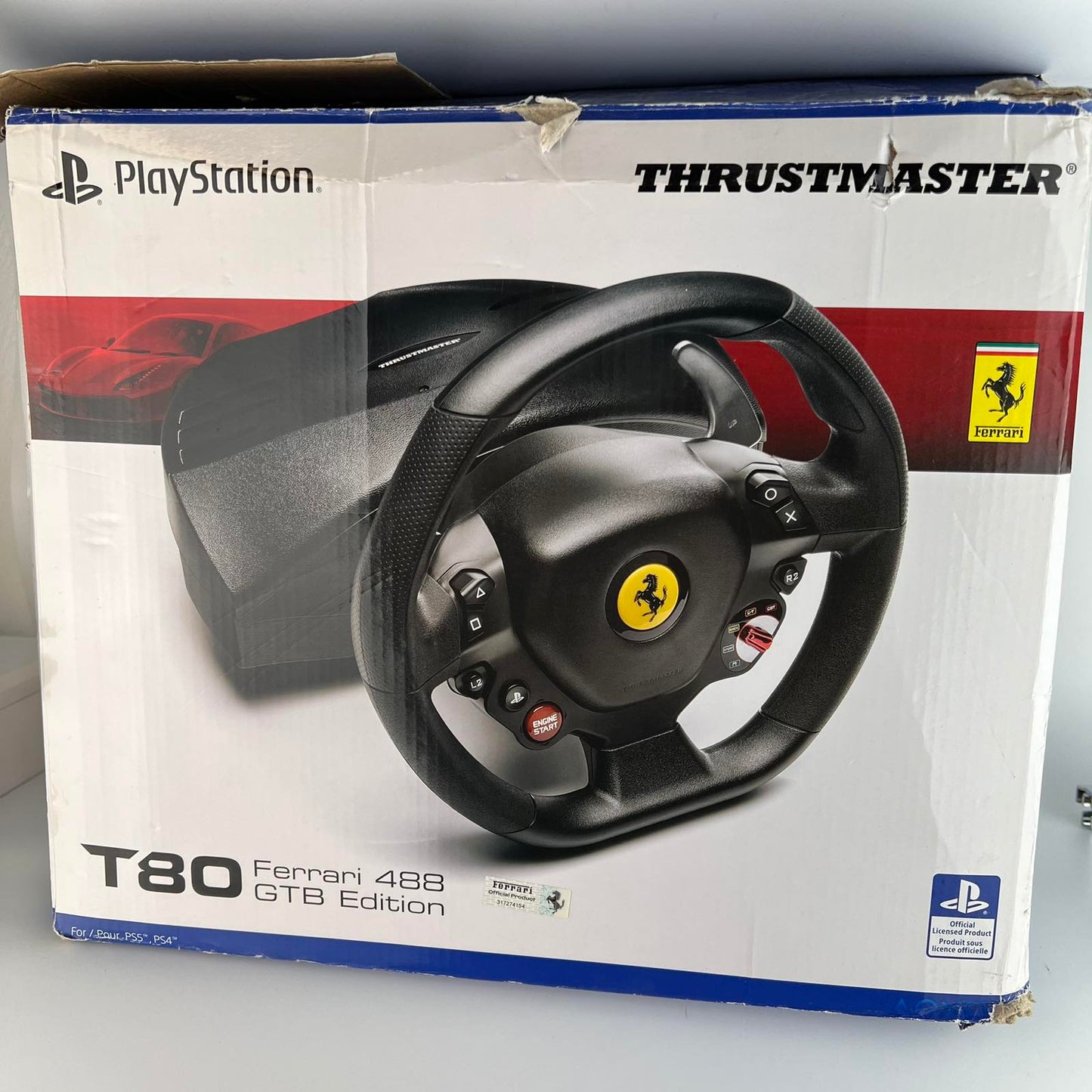 Τιμονιέρα Με Πετάλια Ferrari Thrustmaster T80 Ferrari 488 GTB Edition PS4