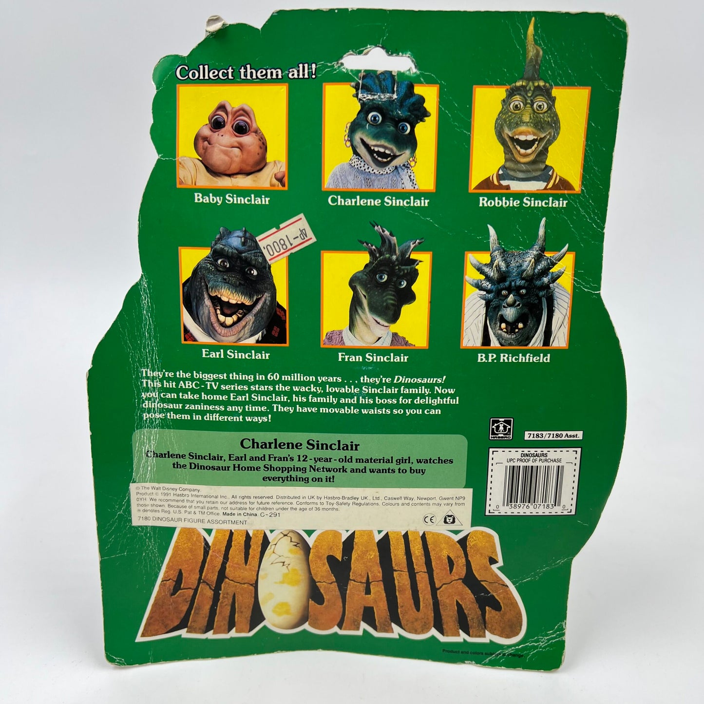Dinosaurs Charlene Sinclair #7183 – Σφραγισμένη vintage Action Figure – Playmates/Hasbro