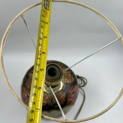 Satsuma Hand Painted Vintage Πορτατίφ Πορσελάνης – Συλλεκτικό Διακοσμητικό Φωτιστικό Ασιατικής Τέχνης