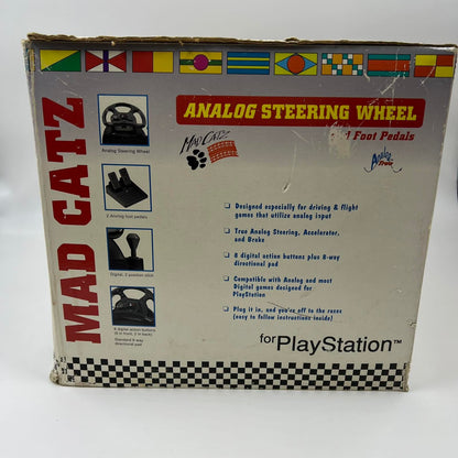 Mad Catz Analog Τιμόνι & Πεντάλ Για Playstation 1 (PS1) - Τιμονιέρα Retro Gaming