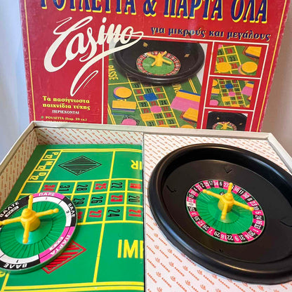Επιτραπέζιο Παιχνίδι "Ρουλέττα & Πάρτα Όλα" Casino Vintage – ΑΔΕΛΚΟ (δεκαετία ’80s-’90s)