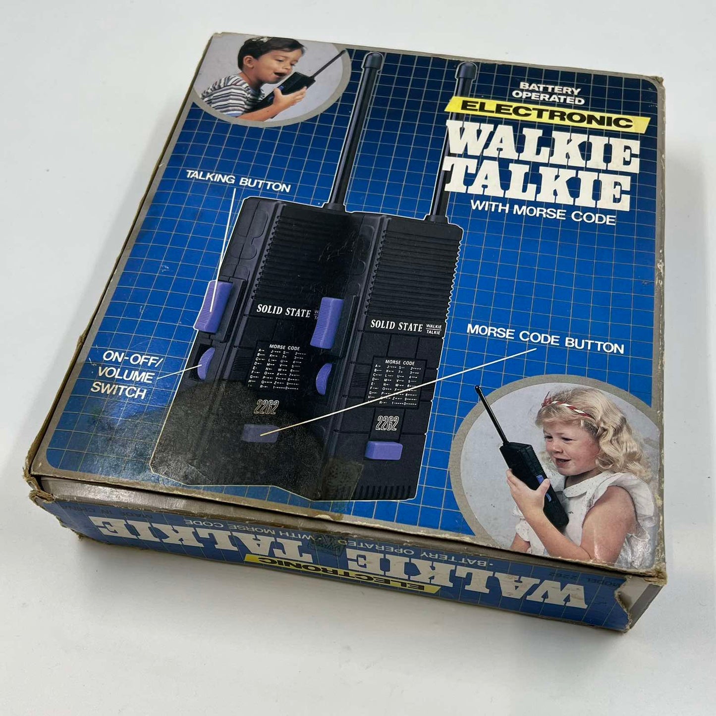 Vintage Electronic Walkie Talkie Solid State με Morse Code (Battery Operated, Boxed)