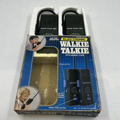 Vintage Electronic Walkie Talkie Solid State με Morse Code (Battery Operated, Boxed)