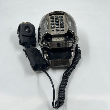 Retro τηλέφωνο κρανίο “Skull Novelty Telephone” – Μεταλλικό chrome design 90s