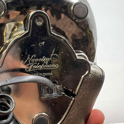 Retro τηλέφωνο κρανίο “Skull Novelty Telephone” – Μεταλλικό chrome design 90s