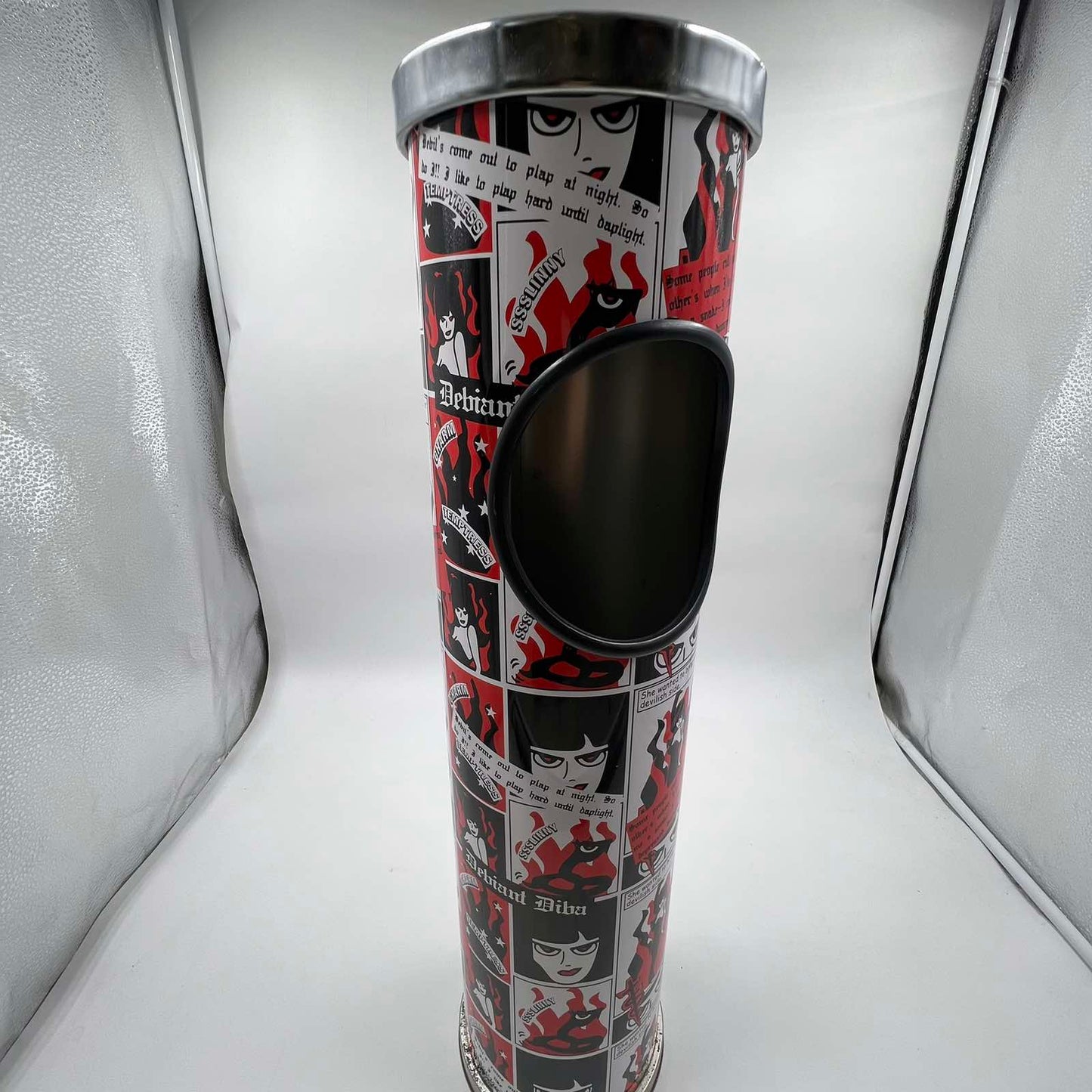 Retro Pop Art μεταλλικός σταχτοδοχείο “Devil Diva” – Vintage ashtray stand