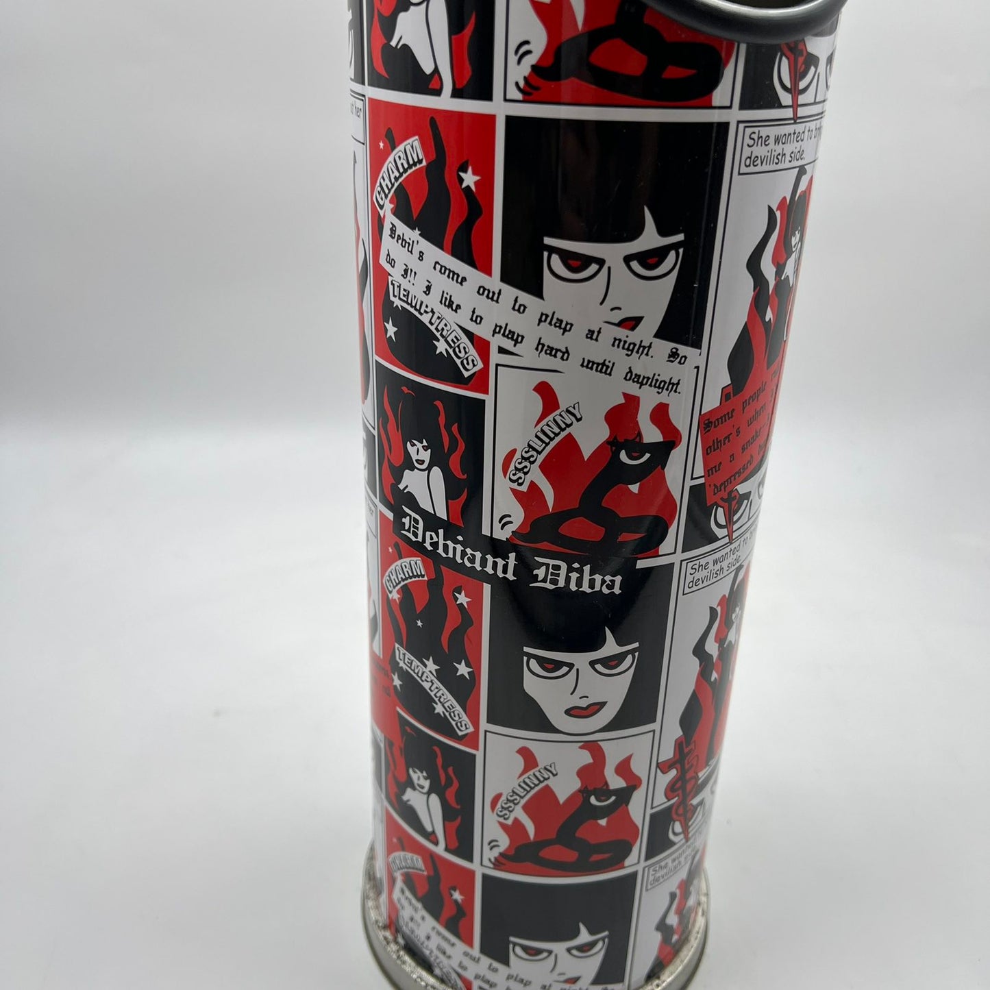 Retro Pop Art μεταλλικός σταχτοδοχείο “Devil Diva” – Vintage ashtray stand