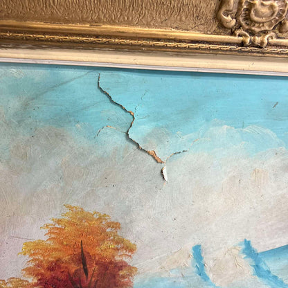 Πίνακας Με Ξύλινο Κάδρο Σε Χρυσό Χρώμα (Σπασμένος)