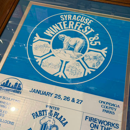 Μεγάλη Κορνιζαρισμένη Vintage Αφίσα “Syracuse Winterfest ’85”