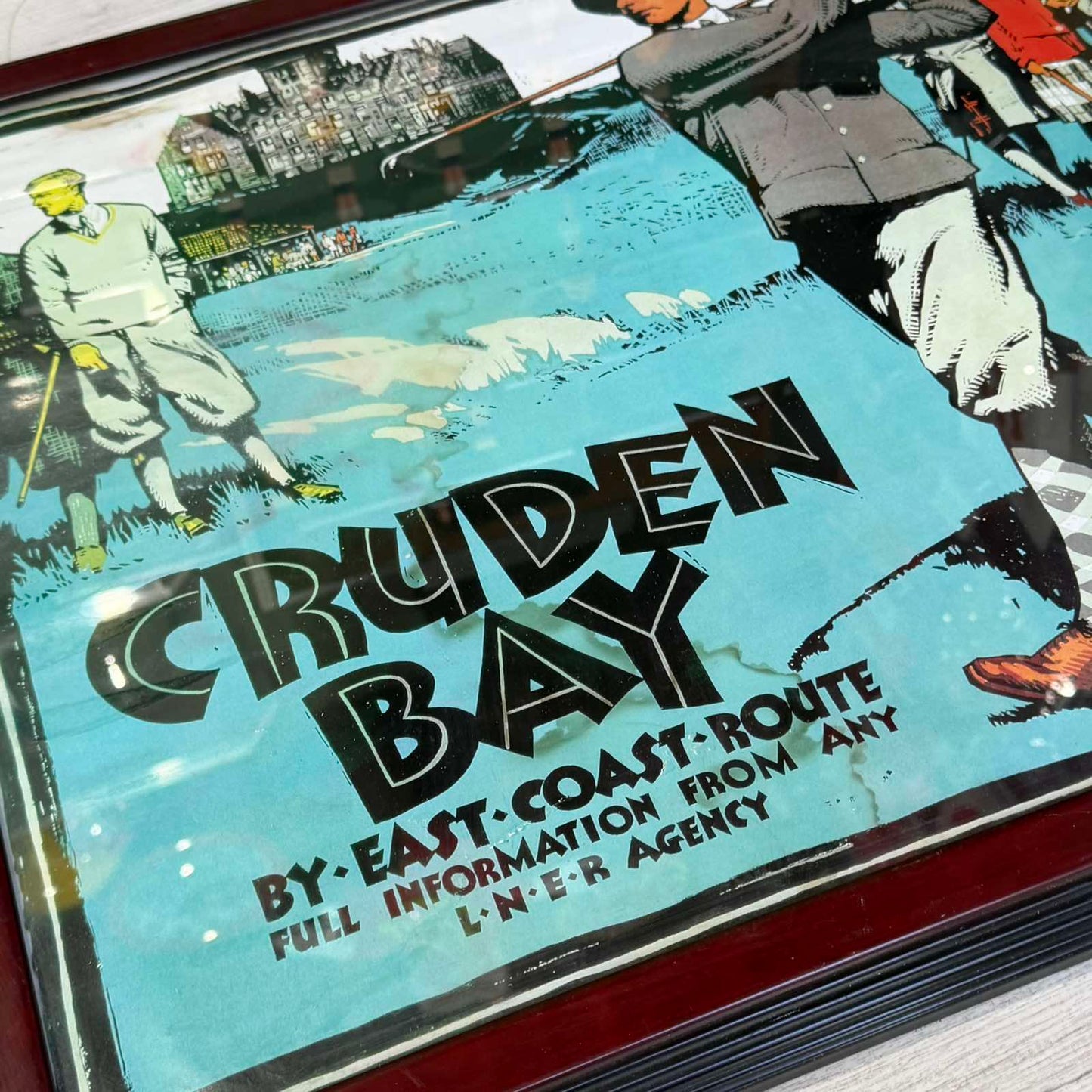 Κορνιζαρισμένη Μεγάλη Vintage Αφίσα Γκολφ “Cruden Bay – East Coast Route”