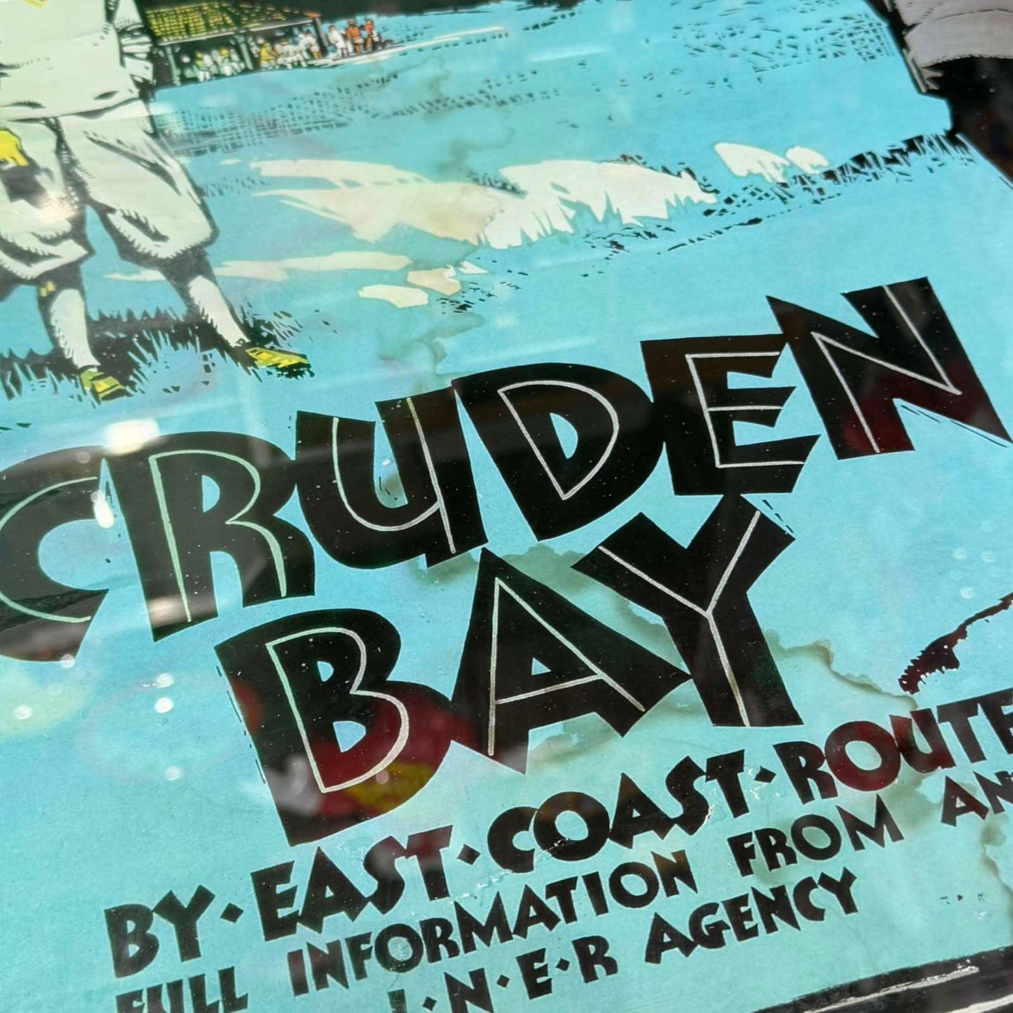 Κορνιζαρισμένη Μεγάλη Vintage Αφίσα Γκολφ “Cruden Bay – East Coast Route”