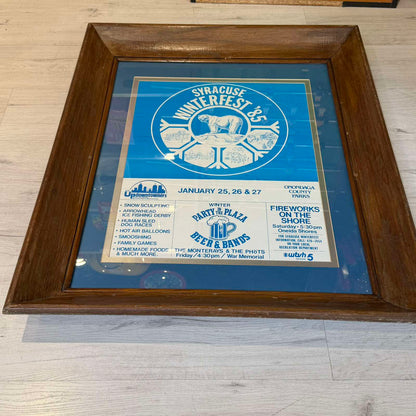 Μεγάλη Κορνιζαρισμένη Vintage Αφίσα “Syracuse Winterfest ’85”