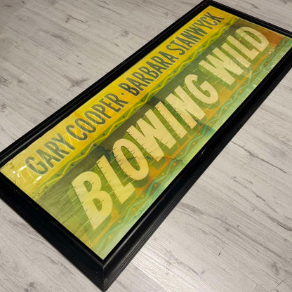 blowing wild movie poster frame gary cooper barbara stanwyck