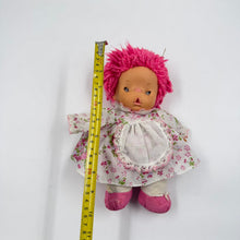 El Greco Παταπούφα Κούκλα Vintage Ελληνική Rag Doll Ροζ Μαλλιά 1980s