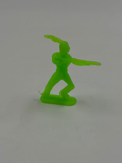 Vintage Φιγούρα Ινδιάνου Τοξότη Πλαστική – Neon Green Retro Toy Soldier