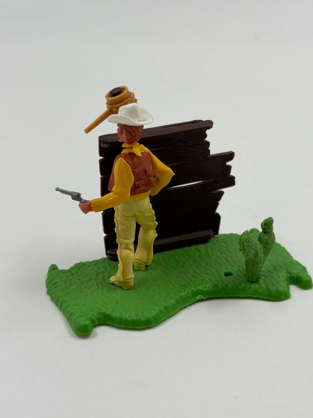Vintage Σπάνια Φιγούρα Καουμπόι με Ξύλινο Φράχτη – Timpo Toys Western Series