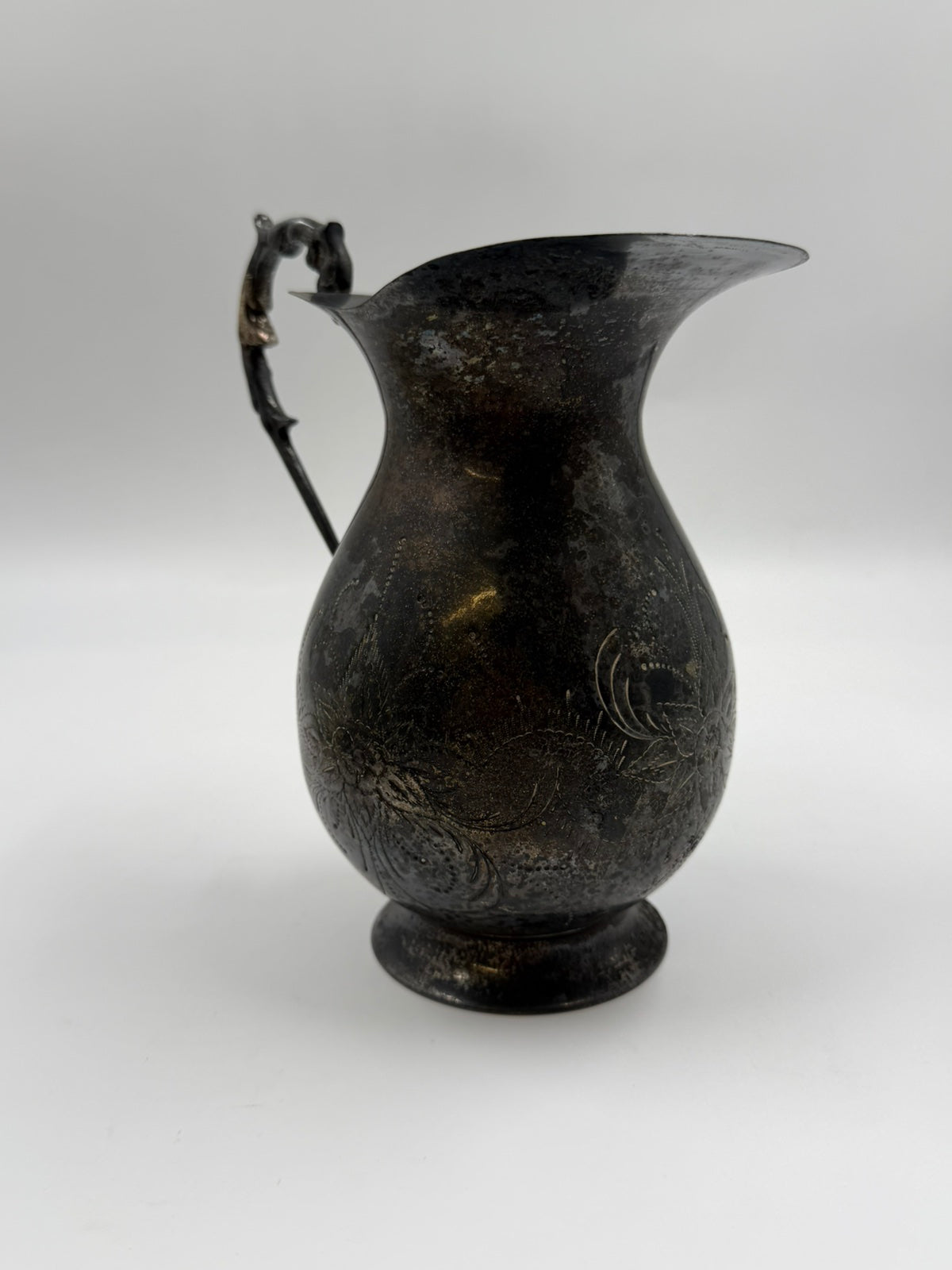 Vintage Silverplated Water Pitcher EPNS Ανάγλυφη Καράφα Με Λαβή