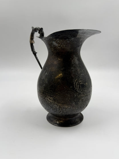 Vintage Silverplated Water Pitcher EPNS Ανάγλυφη Καράφα Με Λαβή