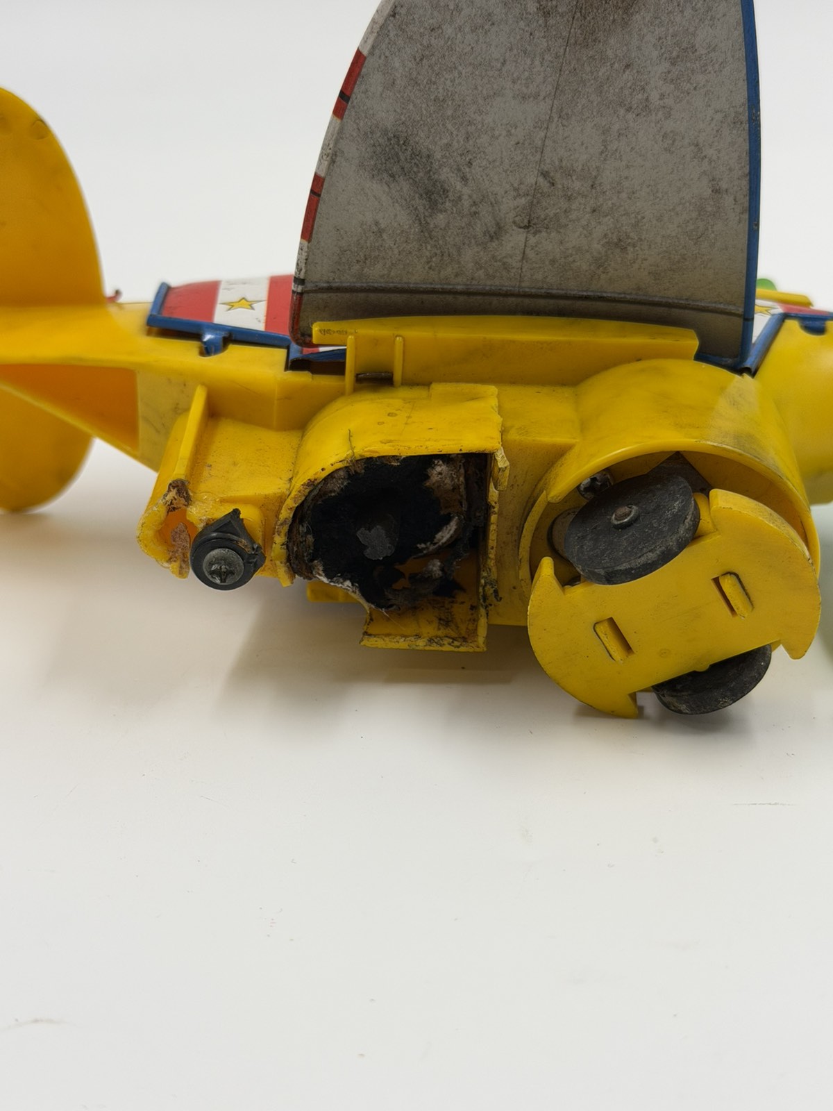 Vintage TPS Jolly Plane Doggy Pilot – Tin Toy Αεροπλάνο Made in Japan 1960s (For Parts / Repair)