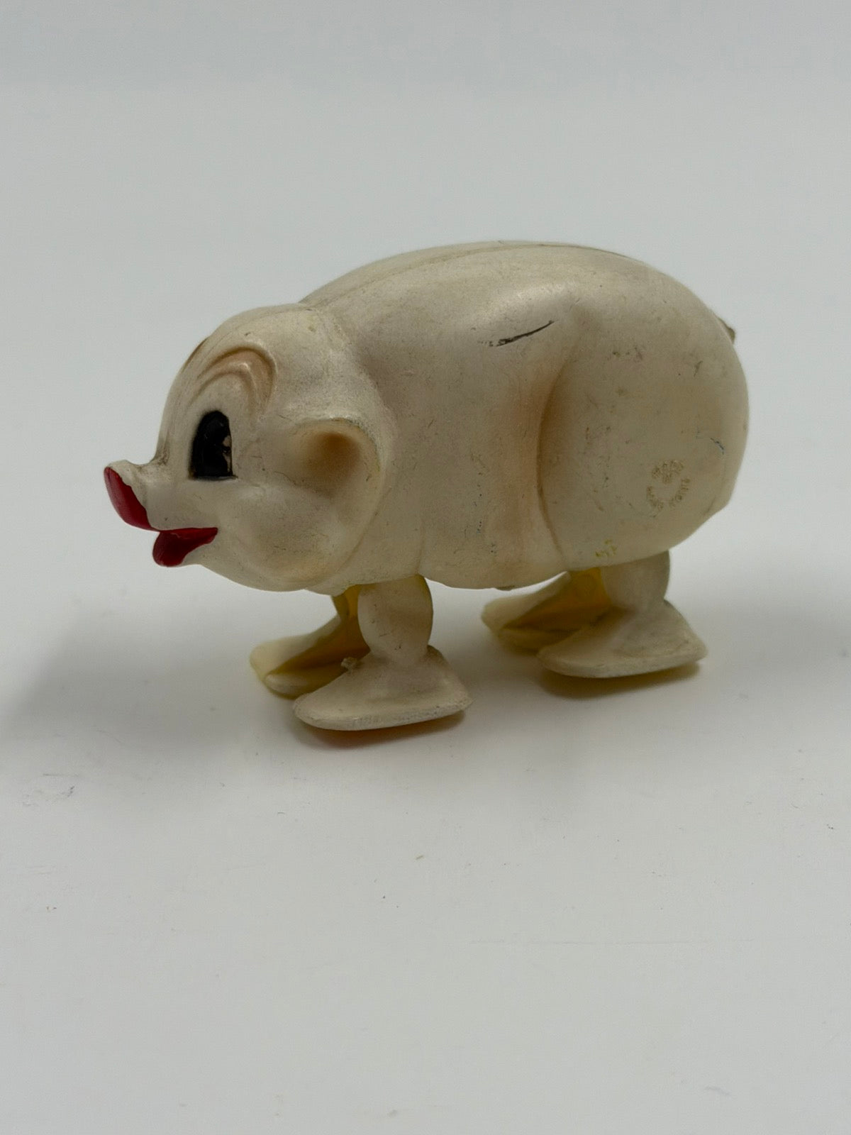 Vintage Pig Ramp Walker Toy 1960s Made in Hong Kong Συλλεκτική Πλαστική Φιγούρα Γουρουνάκι