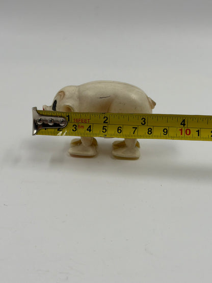 Vintage Pig Ramp Walker Toy 1960s Made in Hong Kong Συλλεκτική Πλαστική Φιγούρα Γουρουνάκι
