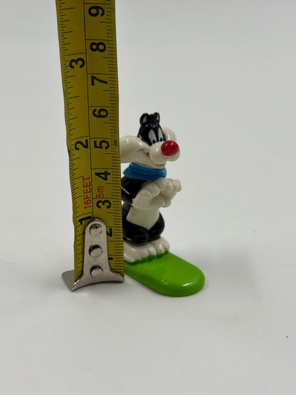 Looney Tunes Sylvester Mini PVC Figure 2008 Warner Bros Συλλεκτική Φιγούρα με Κασκόλ