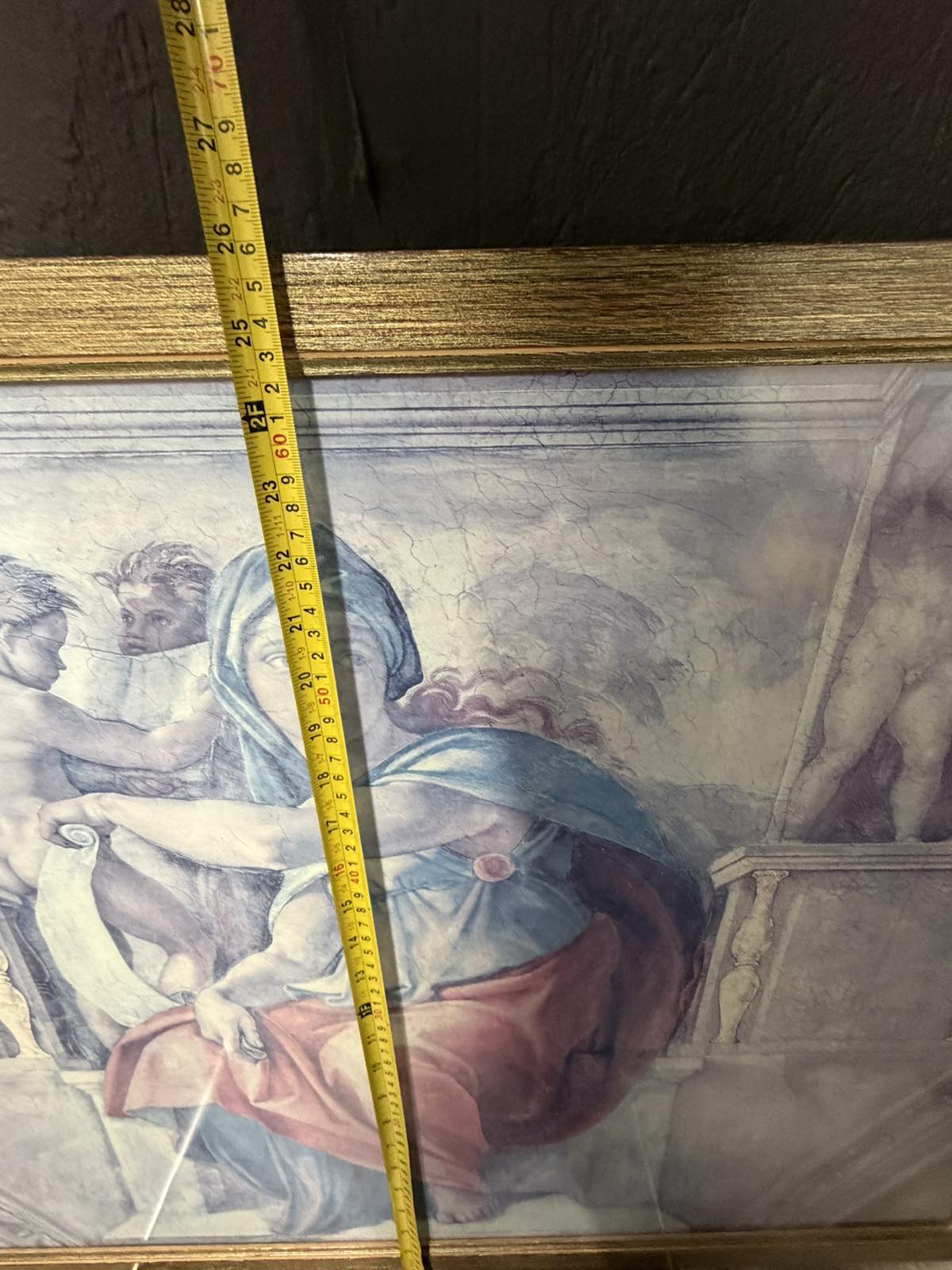 Κάδρο Αναγεννησιακού Στυλ – Εκτύπωση Michelangelo Sibyl σε Ξύλινη Πανέμορφη Χρυσή Κορνίζα (Art Print) 86Χ66