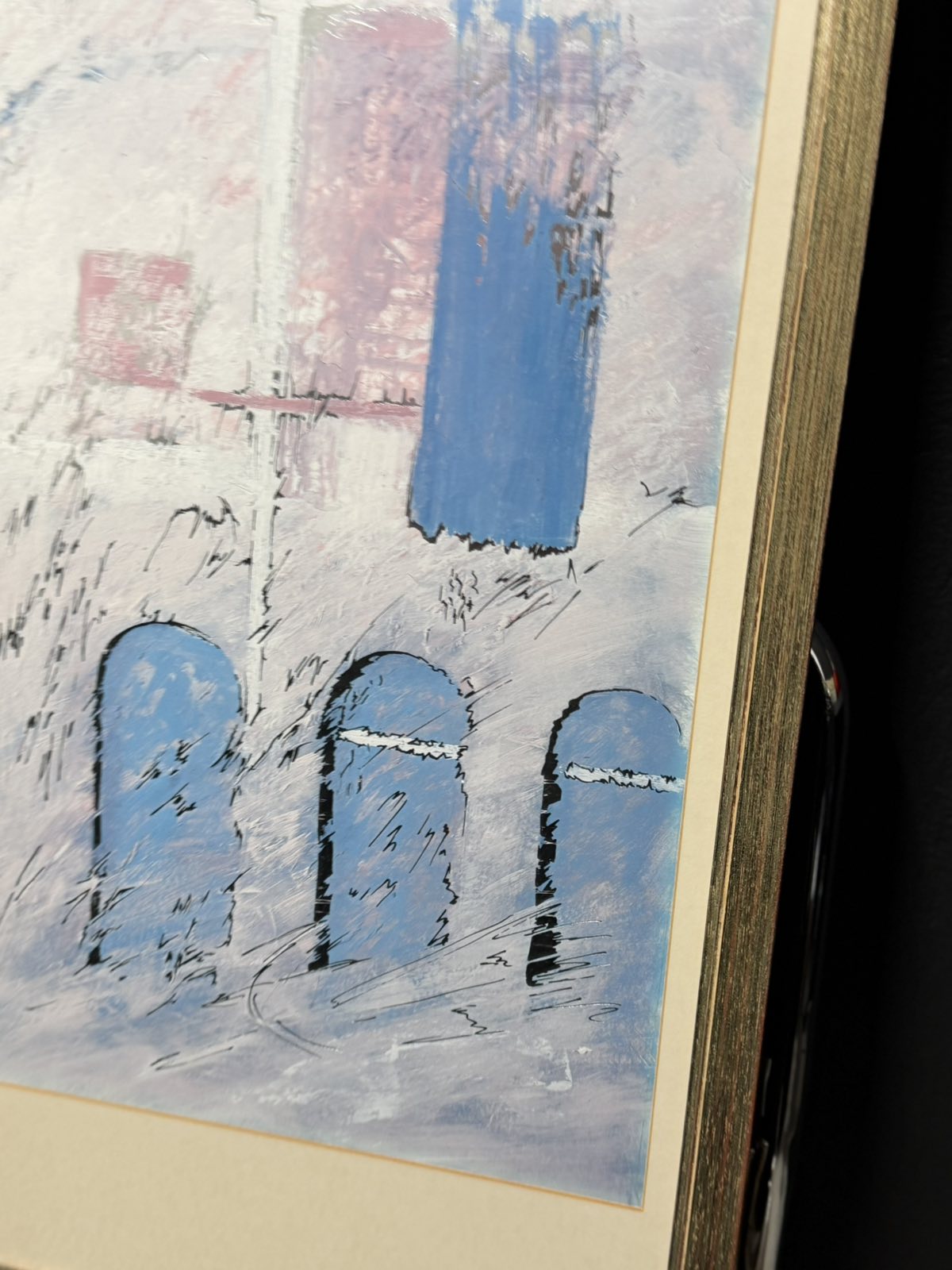 Κάδρο Αρχιτεκτονικού Τοπίου – Εκτύπωση Art Print σε Ξύλινη Κορνίζα (Modern Style Illustration) 97X42
