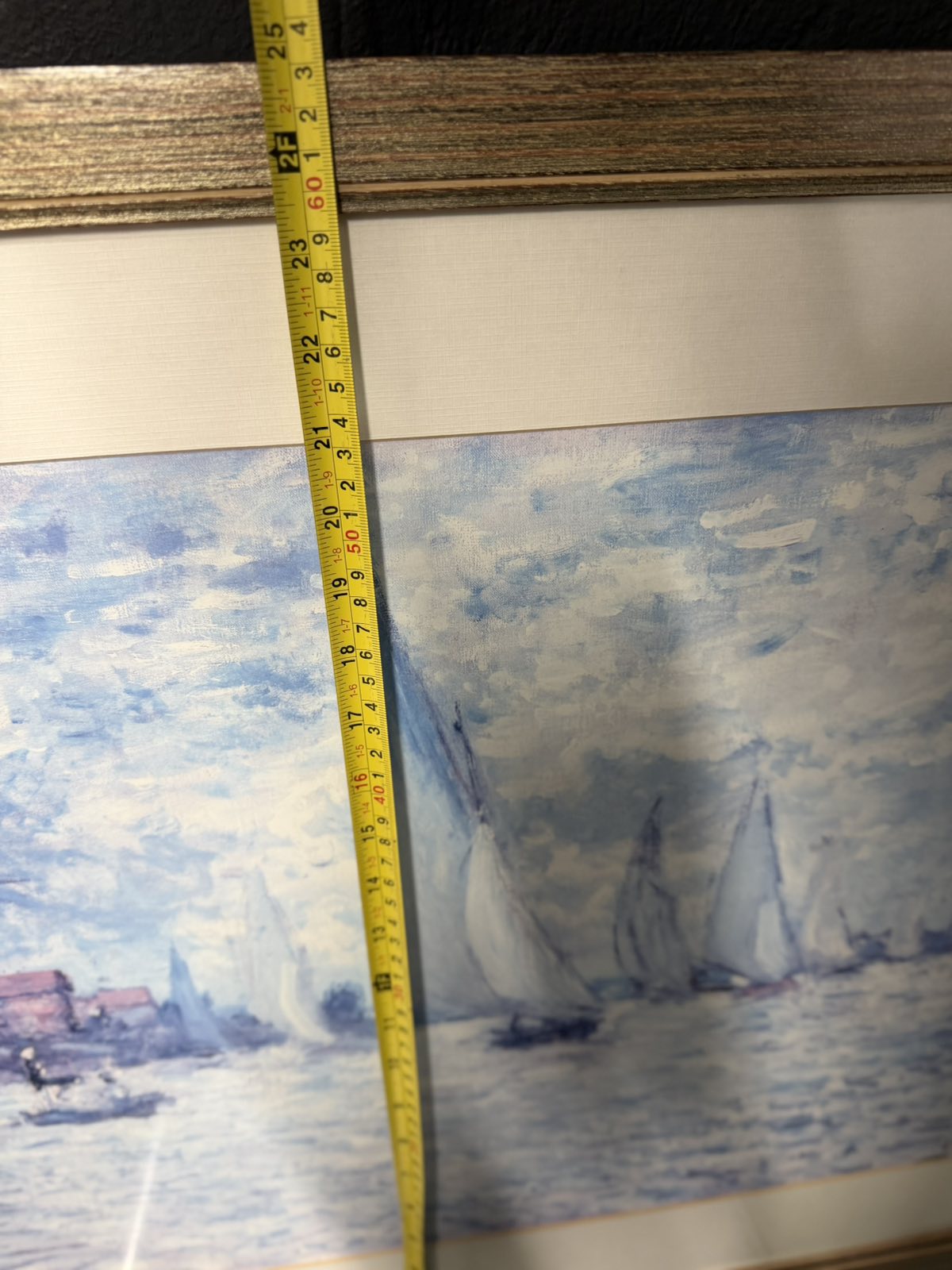 Κάδρο Monet Regatta at Argenteuil – Εκτύπωση Impressionism σε Ξύλινη Κορνίζα (Claude Monet Print) 94x63