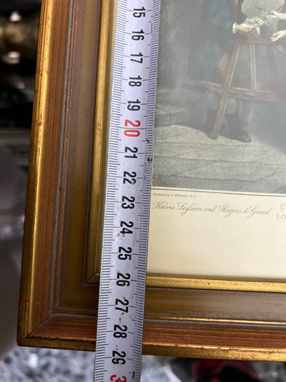 Έγχρωμη Γκραβούρα Σε Ξύλινο Κάδρο