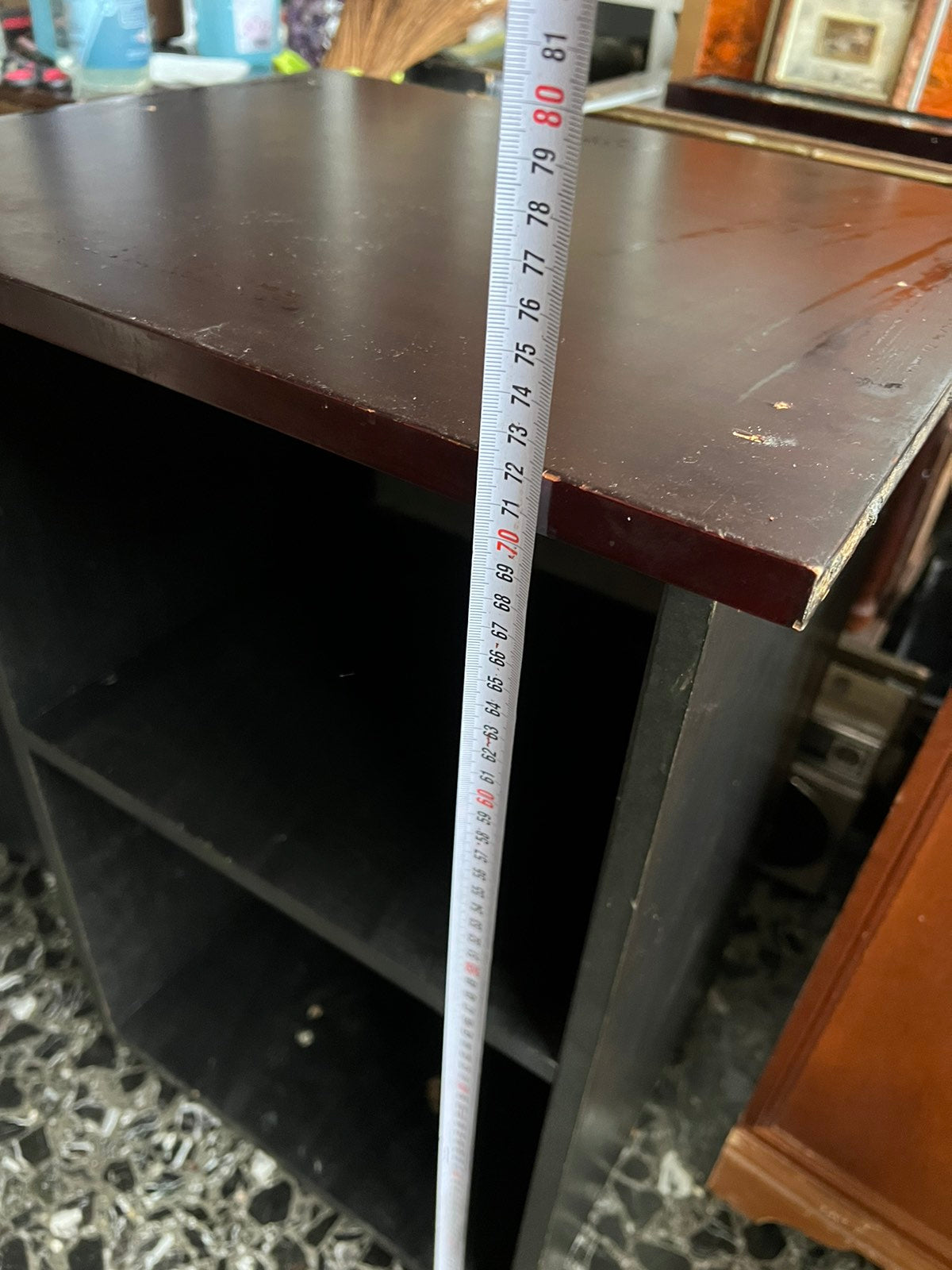 Ξύλινη Μαύρη Ραφιέρα