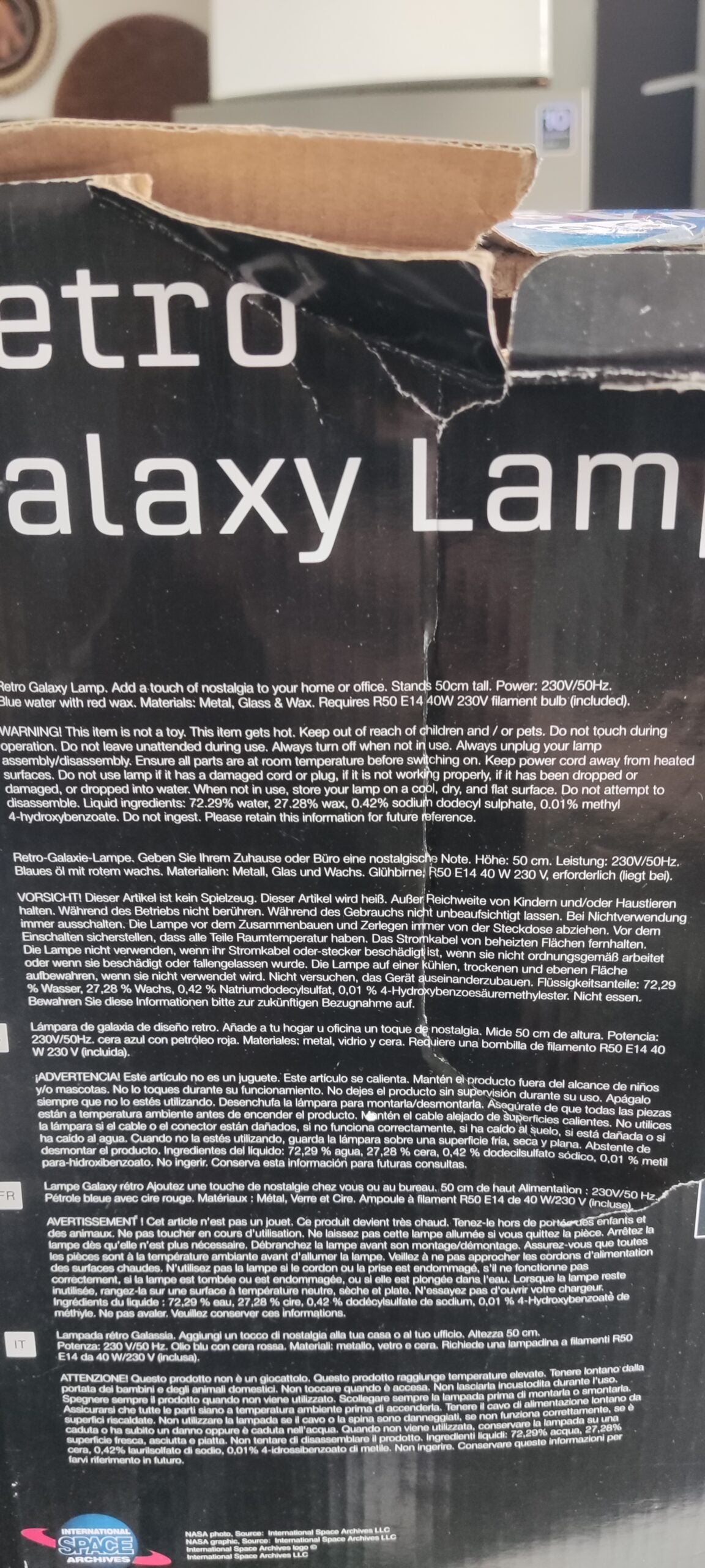 Μεγάλο Φωτιστικό Nasa Lava Lamp