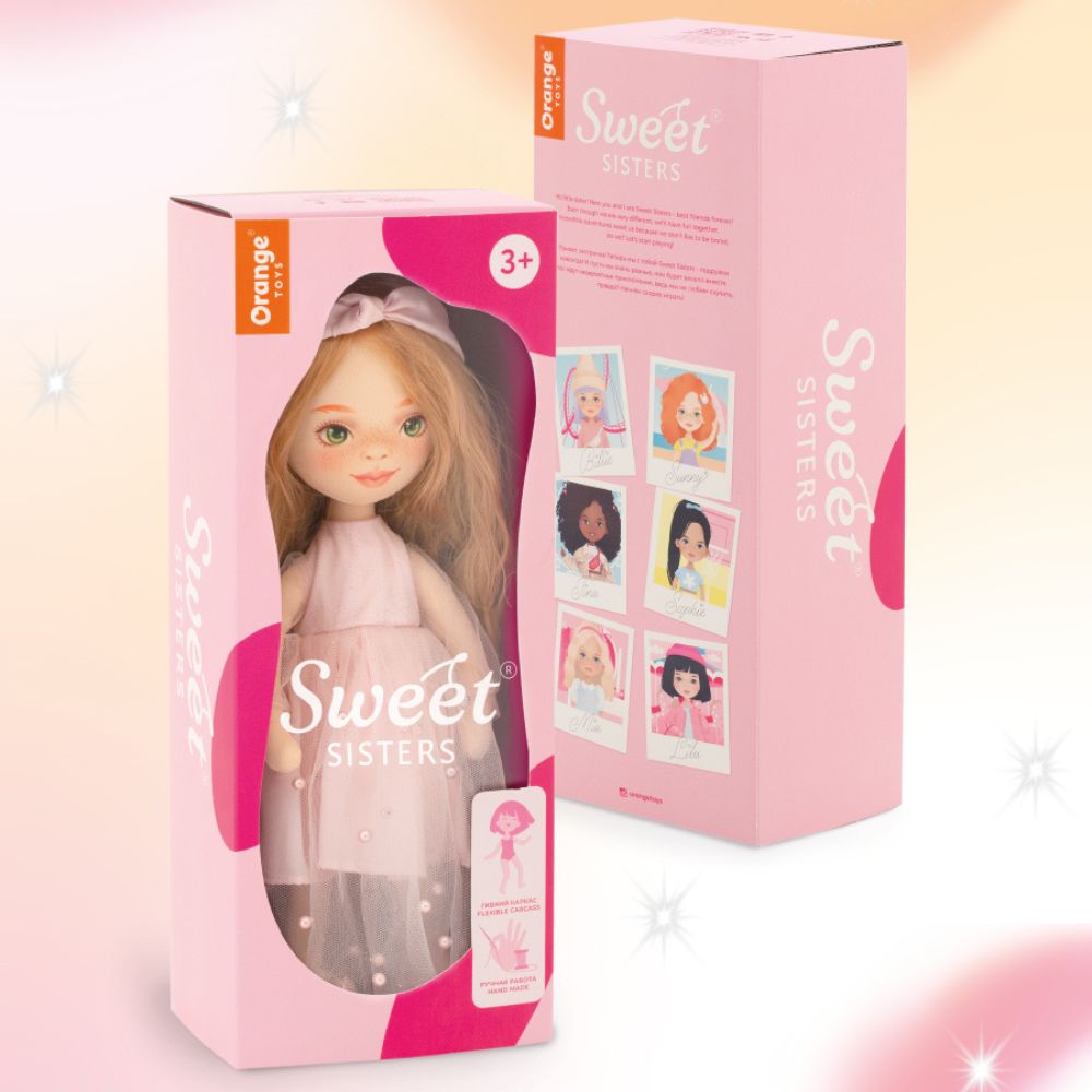 Κούκλα Orange Toys "Sunny" Με Ροζ Φόρεμα -  Sweet Sisters 32cm