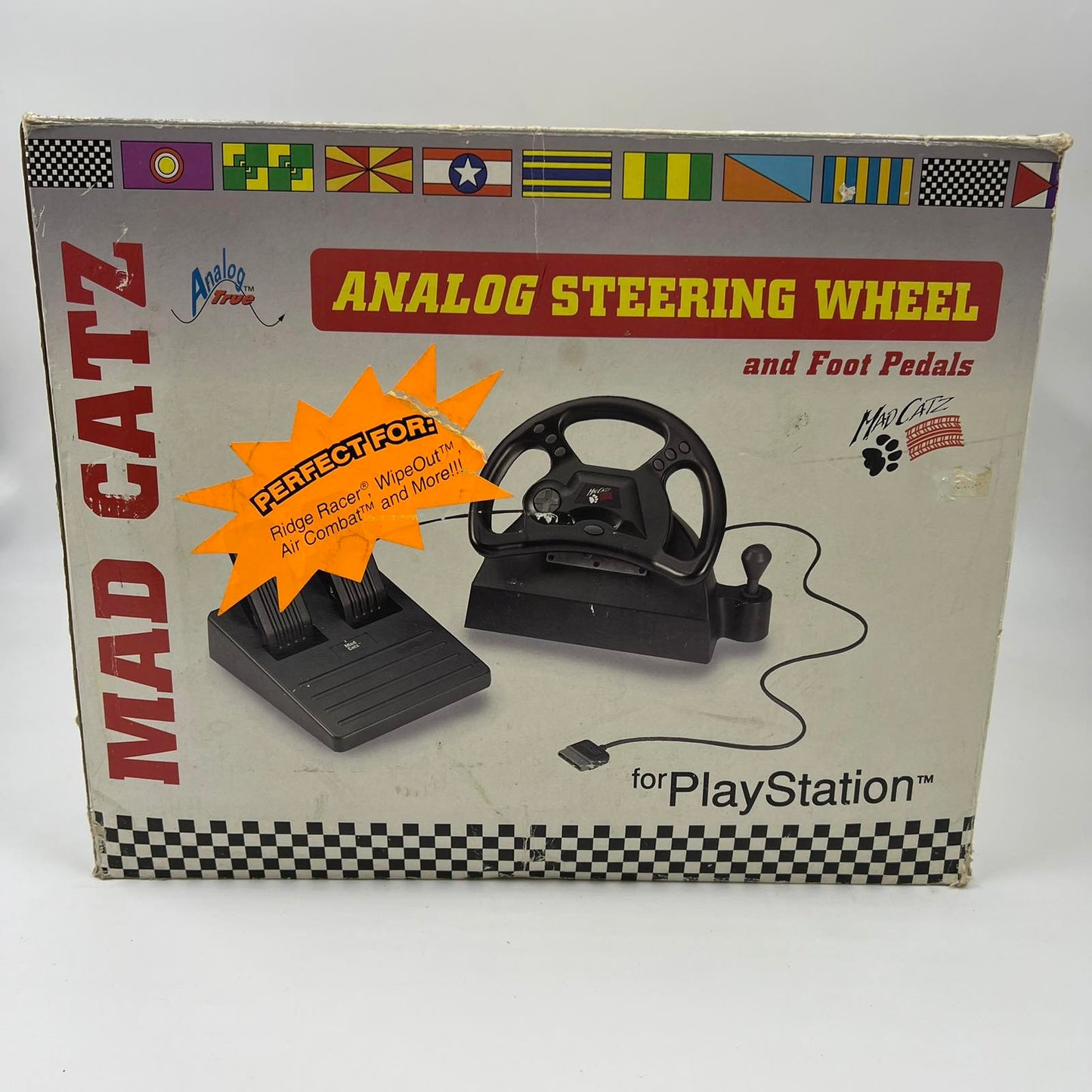 Mad Catz Analog Τιμόνι & Πεντάλ Για Playstation 1 (PS1) - Τιμονιέρα Retro Gaming
