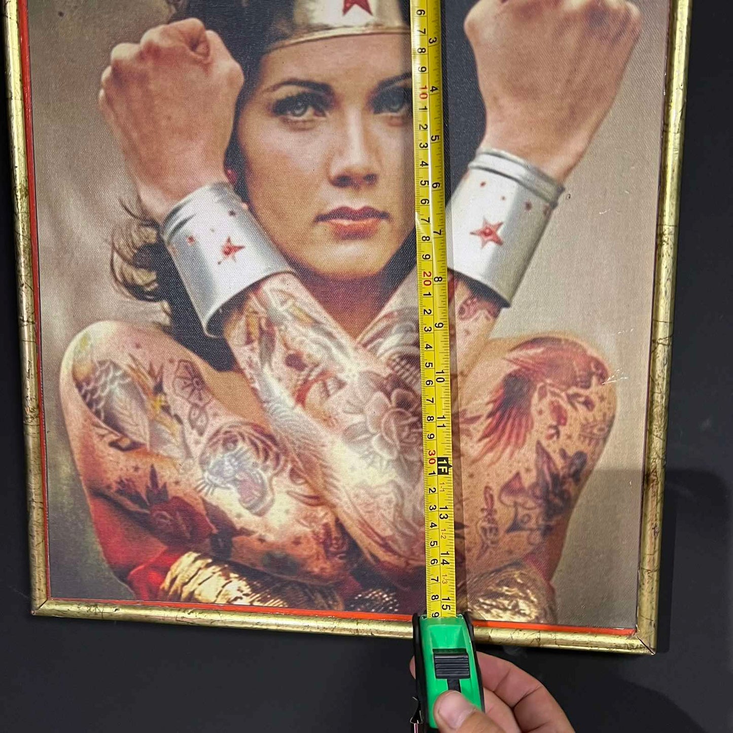 Κάδρο Wonder Woman Με Τατουάζ-Retro Tattoo Style
